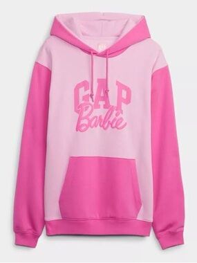 GAP x Barbie Pink Two-Tone Barbie Logo Hoodie XL